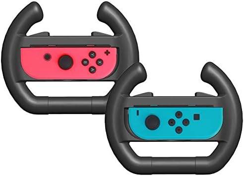 Joy-Con Wheel for Nintendo Switch [2-Pack], Game Racing Wheel Steering Wheel Direction Wheel Joy-Con Remote Controller Handle Grips for Nintendo Switch Controller (Black)