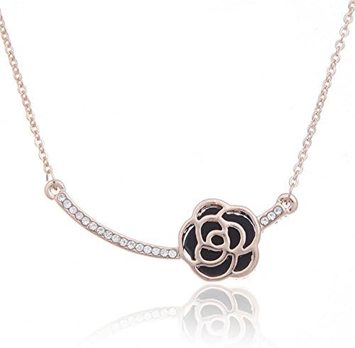 Hemss Creative Drip Roses Diamond Necklace Exquisite Pendant For Women