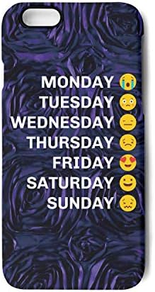 Vekq iPhone 6 plus/6s plus Case funny face symbol A WEEK Shock Absorption TPU Back Cover Compatible with iPhone 6 plus/6s plus