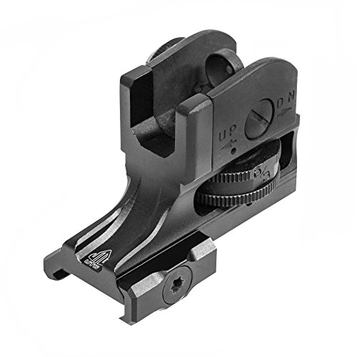 Utg super slim ar15 picatinny fixed rear sight, black