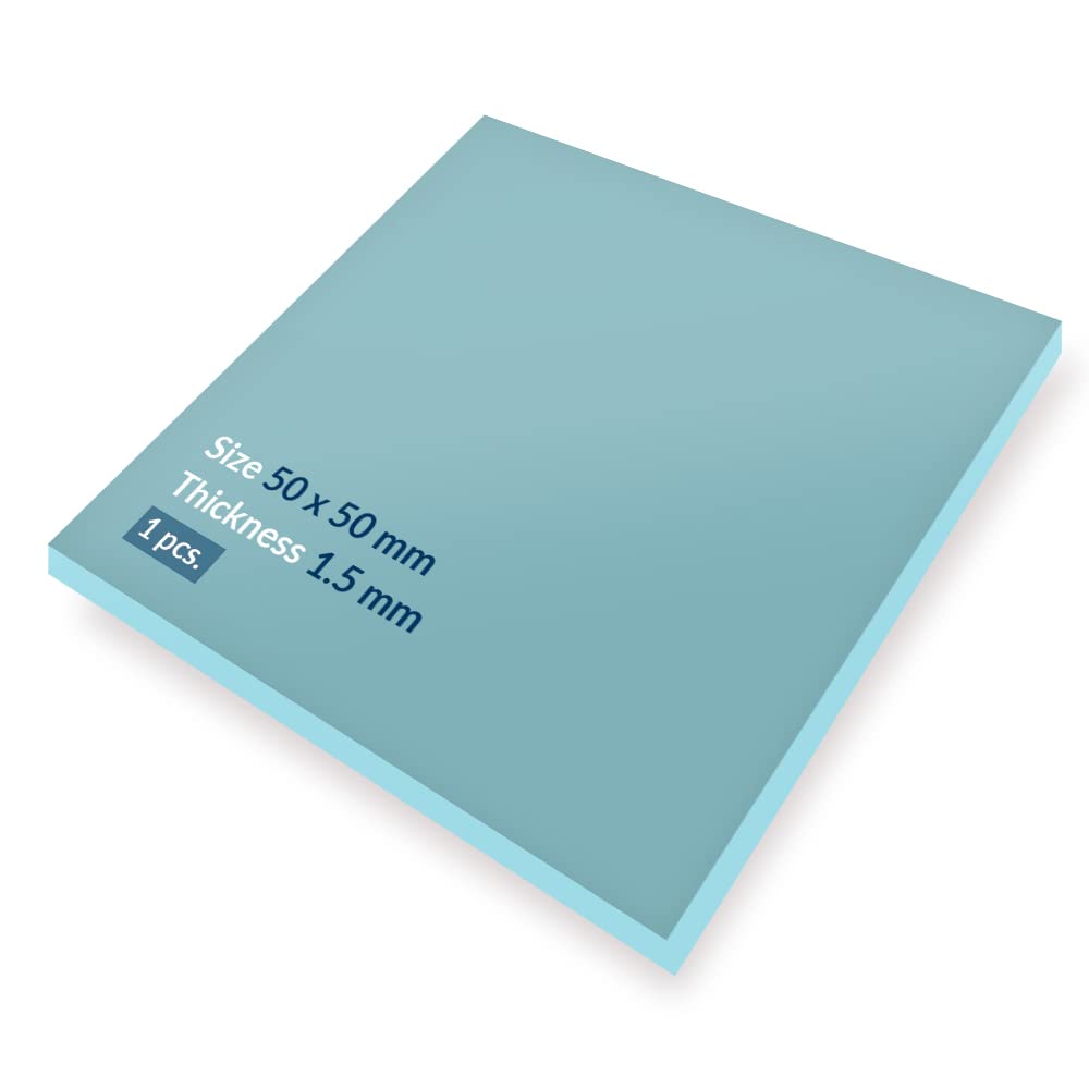 ARCTIC TP-2 (APT2560): Economic Thermal Pad, 50 x 50 x 1.5 mm (1 Piece) - Thermal pad, Excellent heat conduction, Low hardness, Ideal gap filler, Easy installation, Safe handling - Blue