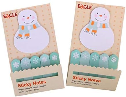 Amazon Eagle ダイカット付箋 可愛い動物さん 3 種セッ 15枚 X 1 パッド スノーマン 付箋 文房具 オフィス用品