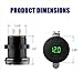 LiDiVi 2 USB Charger Socket Power Outlet 2.1A & 2.1A with 12-24V Voltmeter Green LED Digital Display for Car Boat Marine Mobile…