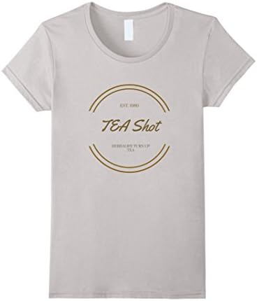 Womens Tea Shot Turn Up Large Silver