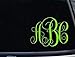 3 Letter Classic Monogram Decal. Choose Color and Size Metallic Chrome and Glitter Vinyl Available. Perfect for Car Windows, Cups, Laptop, Water Bottle, etc.