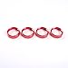 Thenice Aluminum Alloy Car Inner Air Conditioner Audio Volume Switch Knob Ring AC Media Button Cover Trim Bezel for Ford F150 XLT 2016 2017 2018 (Red)