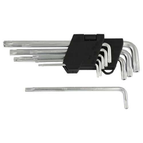 Click Here to See More Images uxcell 9 Pcs L Shaft T10 T15 T20 T25 T27 T30 T40 T45 T50 Security Torx Screwdriver