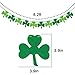 St Patricks Day Decorations 4PCS Felt Shamrock Garland Banner - NO DIY Shamrock Clover Garland Banner for St Patricks Day Decor - Dark Green Light Green for Irish Party Supplies