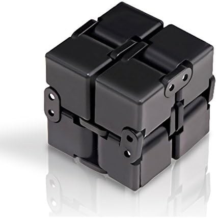 WillMall Infinity Cube Fidget Toys Rubik Pressure Anti Anxiety Stress Reduction Relief Toy Turn Spin Edc Fidgeting Killing Time Toys Infinite Cube for ADD, ADHD, and Autism Adult and Children-Black