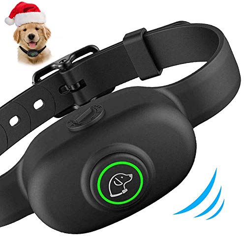 Dog Bark Collar, Humane Anti Barking Training Collar, Adjustable Stop Barking Collar for Small Medium Large Dogs, Best No Barking Control Dog Collar by Moer Sky