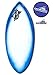 East Coast Skimboards Zap Wedge Skimboard - Choose Size & Color - Halo Design - Includes Stickers (Blue Halo Design, Large 49