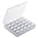 eBoot 25 Pack White Prewound Thread Bobbins with Bobbin Box Organizers for Brother/Babylock/Janome/Kenmore/Elna/Singer