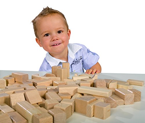 Eichhorn 100 naturfarbene Holzbausteine in der Trommel zur Aufbewahrung, FSC 100% zertifiziertes Buchenholz… – Bild 6