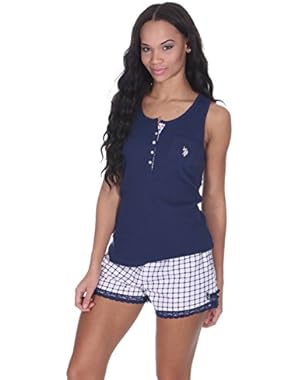 Women's 2 Piece Lightweight Racerback Tank and Shorts Sleep Set