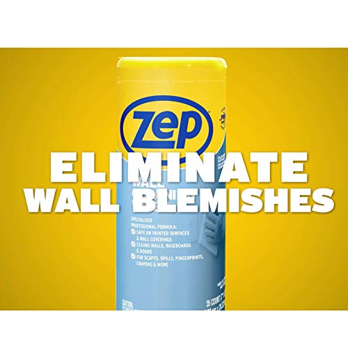 Zep Wall Cleaning Wipes 40 Count (Pack of 2) R42210 Remove Stains