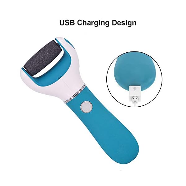 BOMPOW-Electronic-Foot-File-Hard-Skin-Remover-Pedicure-Tool-with-2-Roller-and-Rechargeable-Callus-Foot-Care-Tool-for-Dry-Dead-and-Cracked-Feet-Blue BOMPOW Electric Foot File, Hard Skin Remover for Feet, Pedicure Tool with 2 Roller and Rechargeable Callus Foot Care…