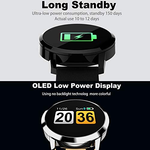LANDYLO Fitness Tracker with Blood Pressure Monitor Smart Watch with Camera Touchscreen Waterproof Smartwatch Android iOS Heart Rate and Activity Tracking Birthday Gifts for Her His - Gold