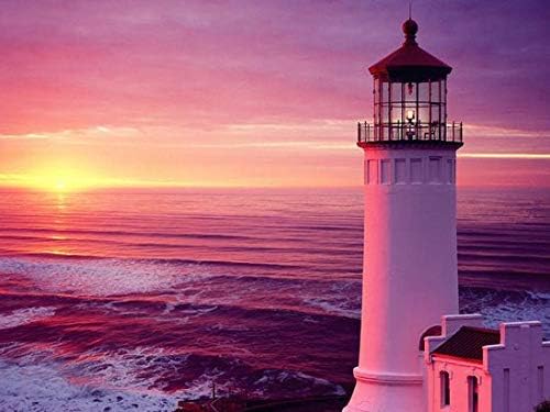 Staroar 5D Diamond Painting Kit for Adult Full Drill Square - Lighthouse 44X35CM Art Craft Diamond Art