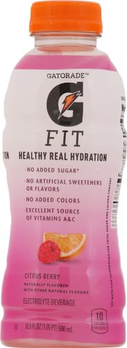 GATORADE FIT CITRUS BERRY ELECTROLYTE BEVERAGE, 16.9 FL OZ BOTTLES, 12 PACK
