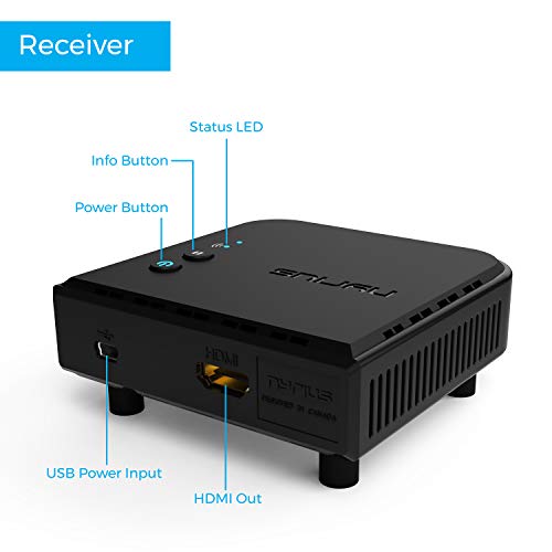 Nyrius Aries Pro+ Wireless HDMI Video Transmitter & Receiver to Stream 1080p Video up to 165ft from Laptop, PC, Cable Box, Game Console, DSLR Camera to a TV, Projector or Boardroom Screen (NPCS650)