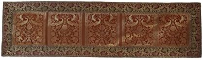 My Craft Palace 100 % Silk Bird Design Tapestry Ethnic Embroidery Table Runner