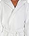 Arus Mens Hooded Classic Turkish Cotton Bath Robe with Full Length Options White, Large-X-Large