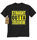Expression Tees Straight Outta Steeler Nation Football Mens T-shirt