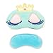 MaisonMaxx Cute Sleeping Mask Gel Pad Eye Mask with Hot & Cold Therapy Insomnia Blindfold Contoured for Men, Women, Girls, Kids Gifts and for Travel, Meditation,Bedtime(Green)