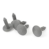 uxcell 5 Pcs 7x7mm Hole Gray Push in Plastic Rivets Car Door Panel Fastener