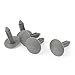uxcell 5 Pcs 7x7mm Hole Gray Push in Plastic Rivets Car Door Panel Fastener