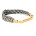 DIGUAN 5 Strands Synthetic Hair Braided Headband Classic Chunky Wide Plaited Braids Elastic Stretch Hairpiece Women Girl Beauty accessory, 56g (Salt & Pepper)