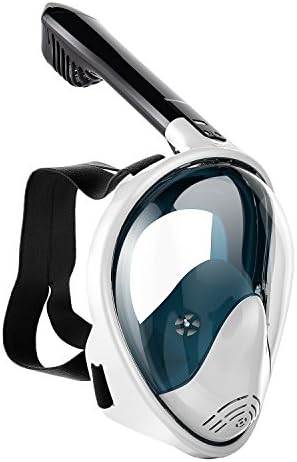 Luke Full Face Snorkel Mask Foldable 180° Panoramic View Diving Scuba Mask Easy breath with Anti-Fog and Anti-Leak with Adjustable Head Straps Design for Adults,Youth,kids