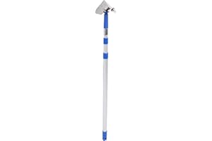 Wall Corner Drywall Scraper Stainless Steel Bearing Plaster Finishing Tool with 2 Meter Aluminum Alloy Telescopic Pole