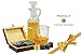 Whiskey Stones - Gift Set of 9 Pure Soapstone Chilling Rocks With Velvet Freezer Carrying Pouch | Reusable Ice Cubes | Prevents Water Dilution |Packed in Decorative High Quality Wood Souvenir Box