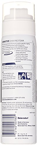 NIVEA MEN Sensitive Shaving Foam with Skin Guard, 8.7 oz Bottle (Pack of 3)