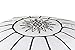 GRAN White Handmade Leather Moroccan Pouf Footstool Ottoman | Genuine Leather with Hand Embroidered Black Stitching | Unstuffed