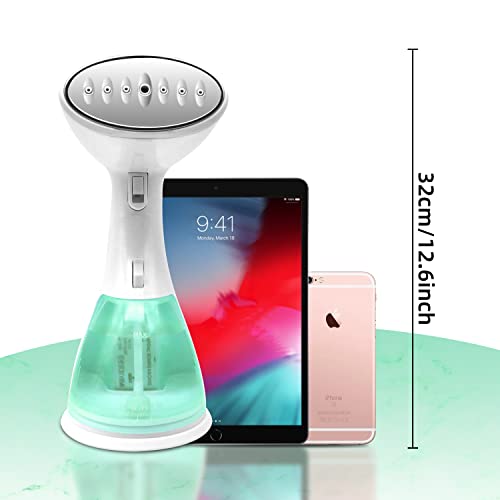Summala - Plancha de Vapor para Ropa Vertical, Vaporizador Portátil, Plancha de Viaje de Calentamiento Rápidocon Tanque de Agua de 300 ML, Ideal para Vacaciones En El Hogar Y Viajes de Negocios（Verde)