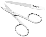 Nail Scissors Curved, Great As Cuticle Fingernail Toenail And Manicure Scissors + FREE Nail File