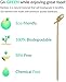 JapanBargain 1596, Bamboo Cocktail Picks Skewers for Appetizer Snack Sandwich Finger Food Tapas Fruit Kabob BBQ Hors D'Oeuvre Twisted End Knotted Bamboo Sticks, 4 inch, 1000pcs