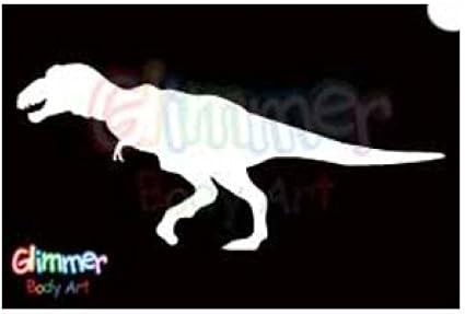 Amazon Com Glimmer Body Art Glitter Tattoo Stencils T Rex 5
