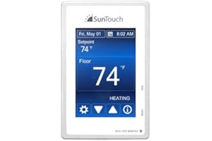 SunTouch SunStat Command Programmable Thermostat 500850-SB for Radiant Heating Floors, 120V/240V with Built-in GFCI