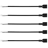 Jienk 5Pcs 1Ft 30CM 22AWG USB 2.0 Female 2Pin