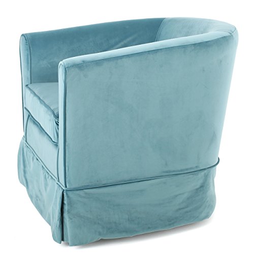 Christopher Knight Home Cecilia Swivel Chair with Loose Cover, Blue
