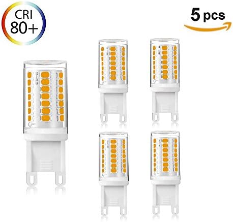 No Flicker 5 PCS Three stages Dimming G9 3W LED Lamps, 45X 2835 SMD, 340 LM, Ra≥80LED Ceramic Lamp, AC 110-120V, 360° Beam Angle, LED Light Bulbs, LED Bulbs (Cool White)