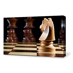 Canvas Wall Art for Living Room, Bedroom Chess Canvas Prints for Home Decoration Ready to Hang - 12x18 inches