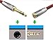 [10 feet] Stereo 1/4 inch 6.35mm Male to 3.5mm Female Plug Adapter Audio Extension Cable,Headphone Earphone Headset to Amplifiers,Mixing Console And More Devices [Gold Plated Connector,OFC Copper Wire