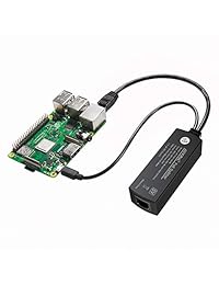 AuviPal 10 100 Mbps PoE Splitter Power on Ethernet PoE to Raspberry Pi Adapter (5V Micro USB Power + Ethernet), Ideal para Raspberry Pi 1B, 1B+, 2B, 3B