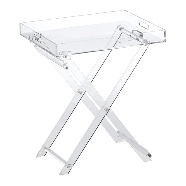 DESIGNSTYLES ACRYLIC FOLDING TRAY TABLE – MODERN CHIC...