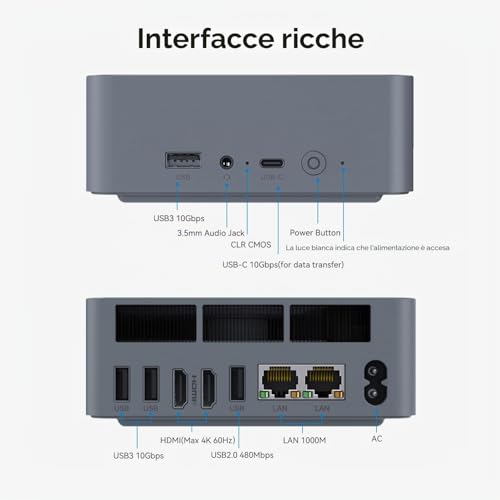 Beelink EQi12 Mini PC, Intel Core i3 1220P (10C/12T, Up to 4.4GHz), 16GB DDR4 RAM 500GB M.2 PCIe4.0 SSD, Mini Desktop Computer 4K Dual Display/WiFi 6/BT5.2/Dual Gigabit LAN for Home/Business
