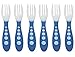 Gerber Stainless Steel Tip Kiddy Cutlery Forks - 6 Pack, Blue